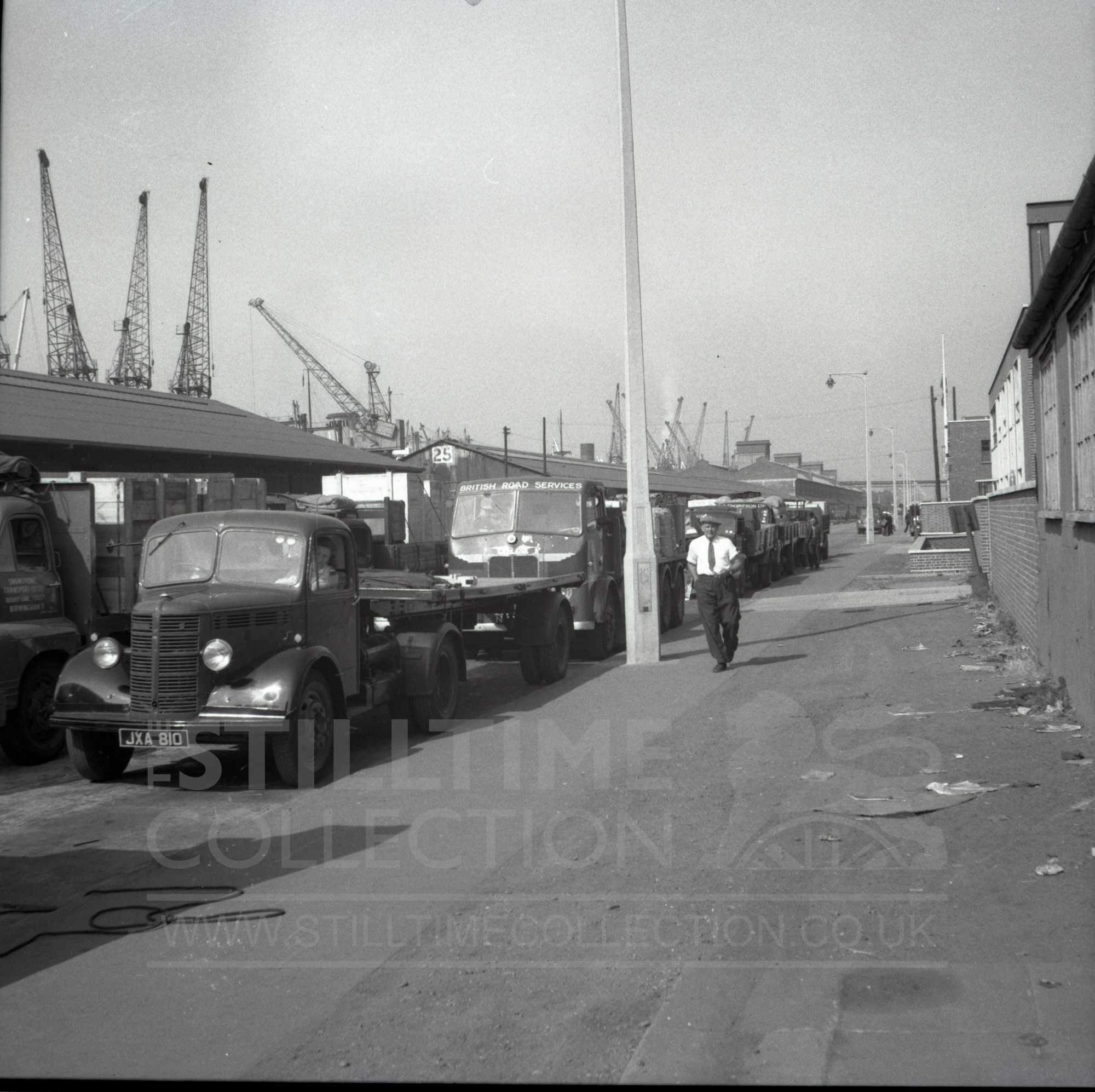 tpt transport truck lorry wagon royal albert docks place area scene ...